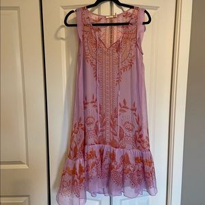 Anthropologie Floreat Silk Dress